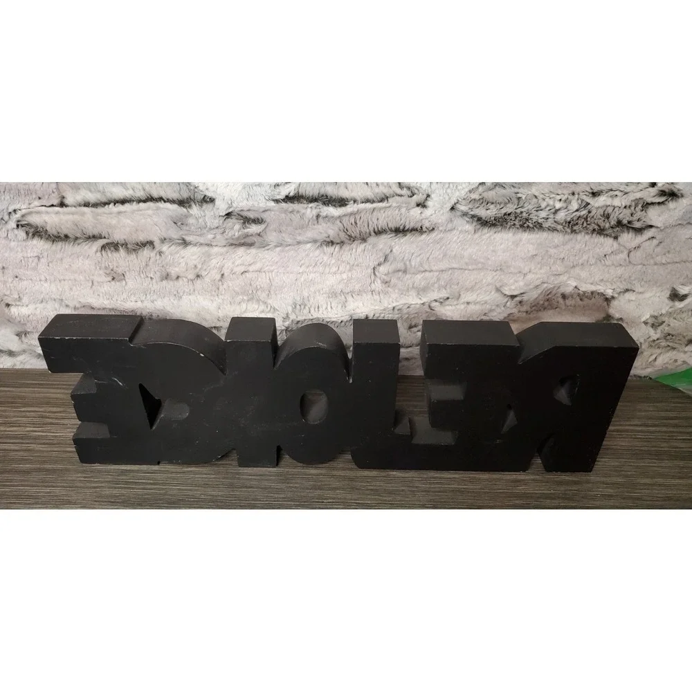 Rustic‎ REJOICE Block Letter Sign Plaque Faith Church Display 13